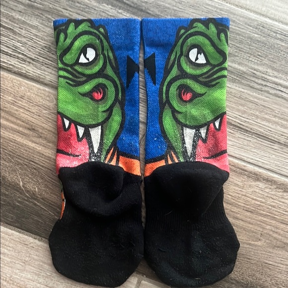 Kids Gators Graphic Socks - Blue, Green, Orange - Picture 2 of 3